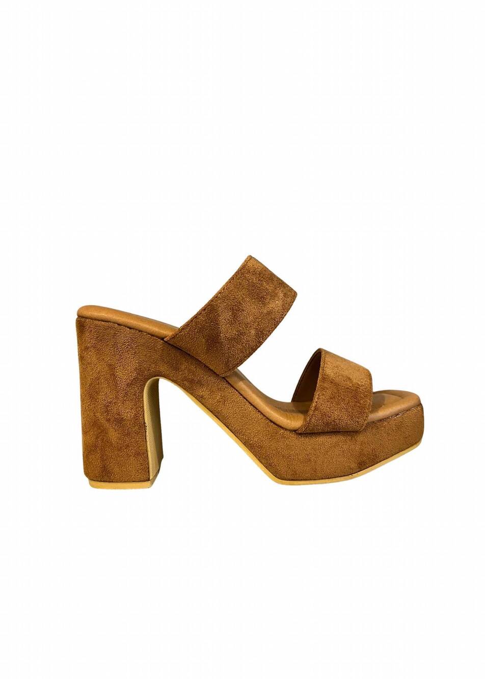 NEW BEACH BY MATISSE women's gem platform heel sandals in tobacco suede